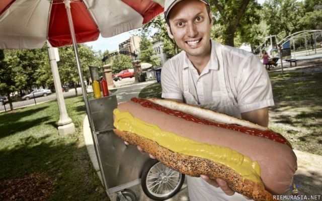 Big hot dog - want a bite?