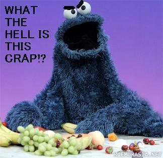 I want Cookies ! - Muppetti ei tykänny terveellisestä ruuasta.