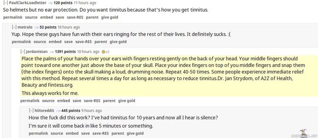 Eroon tinnituksesta à la Reddit - Ajattelin että jos riemurasistien joukossa on tinnituksesta kärsiviä niin tästä saattaisi olla apua.