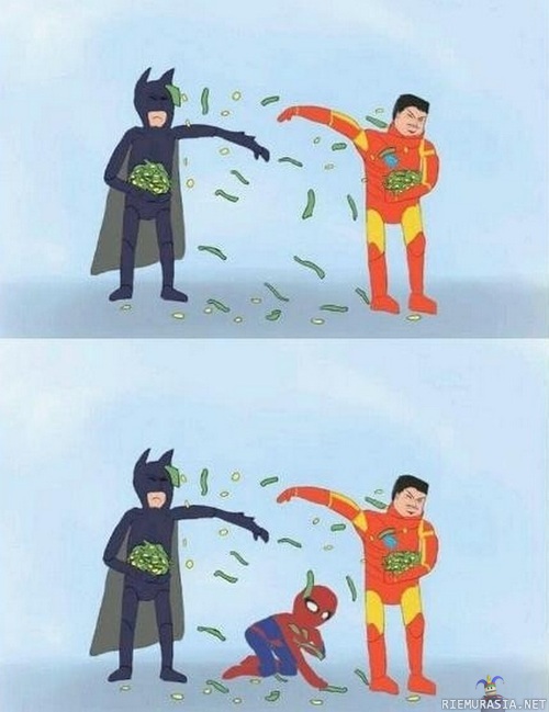 Batman VS Iron Man - Ja sitten Spiderman tulee väliin.