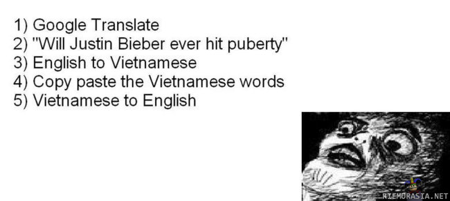 Will Justin Bieber ever reach puberty ? - Google mindfuck http://translate.google.com