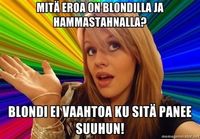 Blondi kertoo vitsin