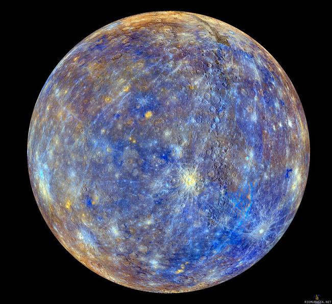Merkurius - Yksi tarkimmista kuvista mitä ko. planeetasta on otettu.