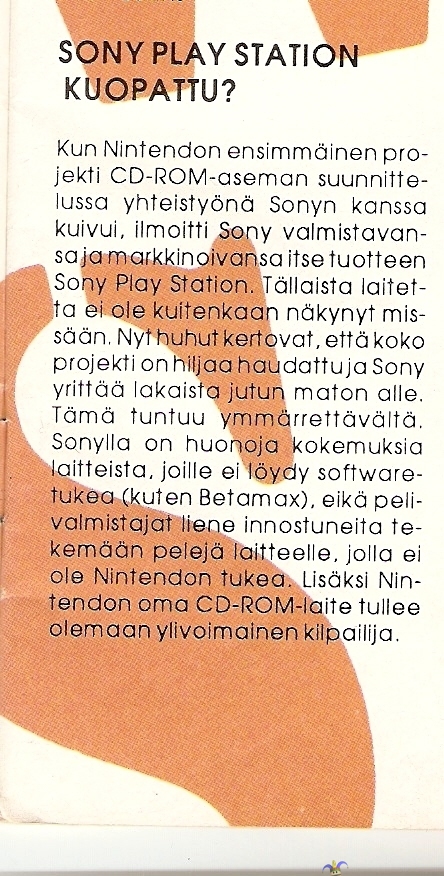 Playstation kuopattu? - Skannattu vuoden 1993 nr 2 