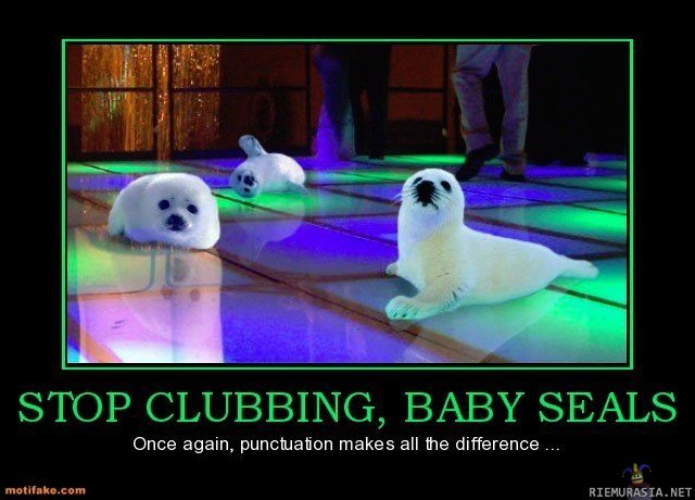 baby seals - clubbing away
