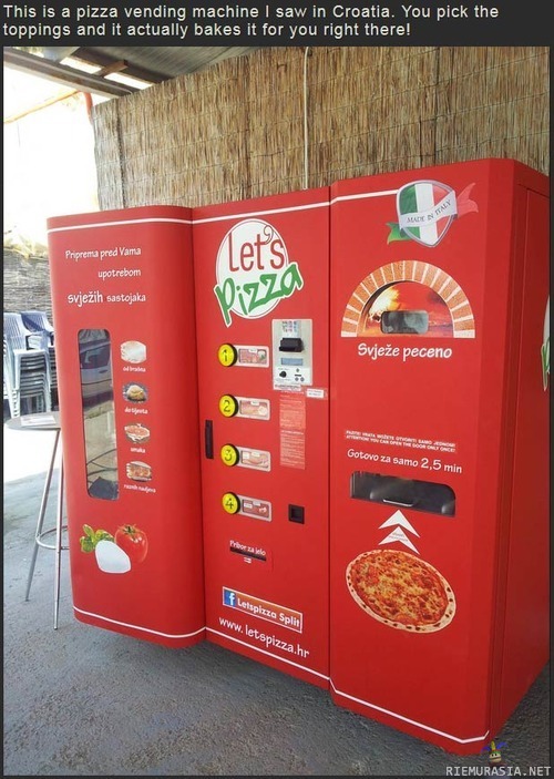 The future is now - Pizza-automaatti Kroatiassa