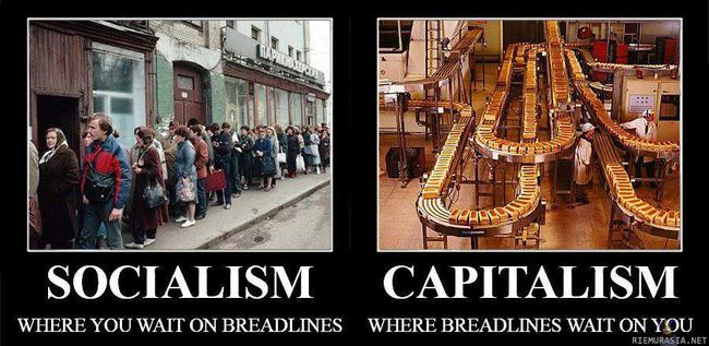 Kapitalismin ja sosialismin ero