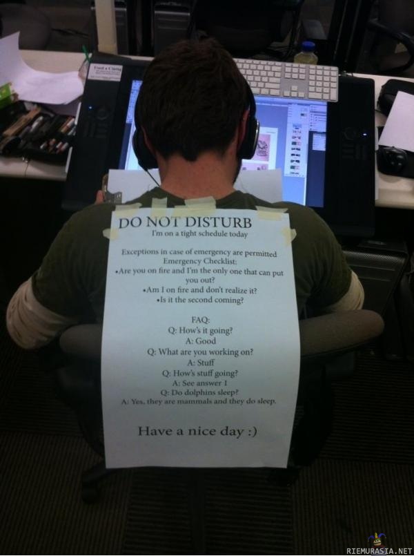 Do not disturb