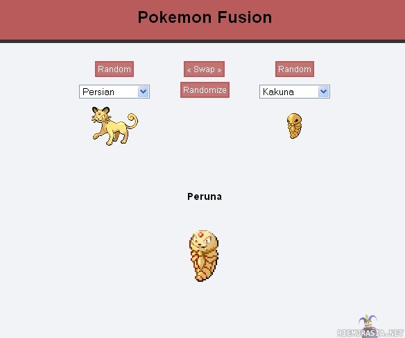 Pokemon Fusion - Persian + Kakuna