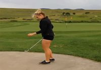 golf pallolla kikkailua