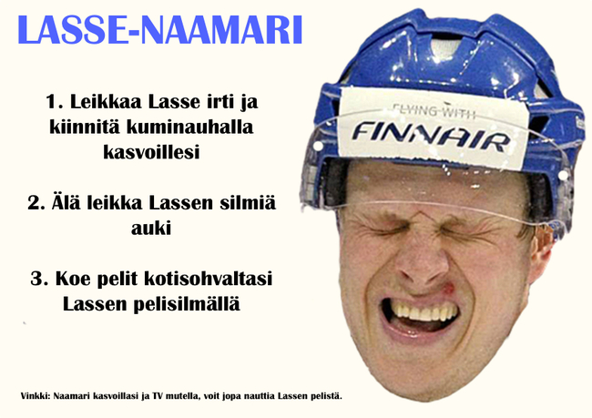 Lasse-Naamari - Pakollinen MM-kisavaruste jokaiseen talouteen.
