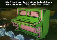 Jännästi maalattu piano