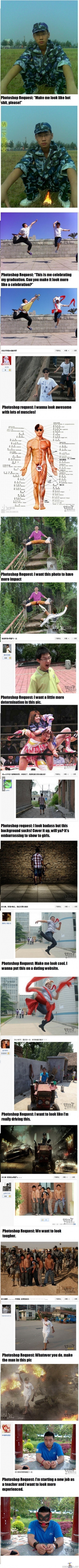 Kiinalaista photoshoppausta pyynnöistä 2 - Osa 1: http://www.riemurasia.net/kuva/Kiinalaista-photoshoppausta-pyynn%C3%B6ist%C3%A4/121677