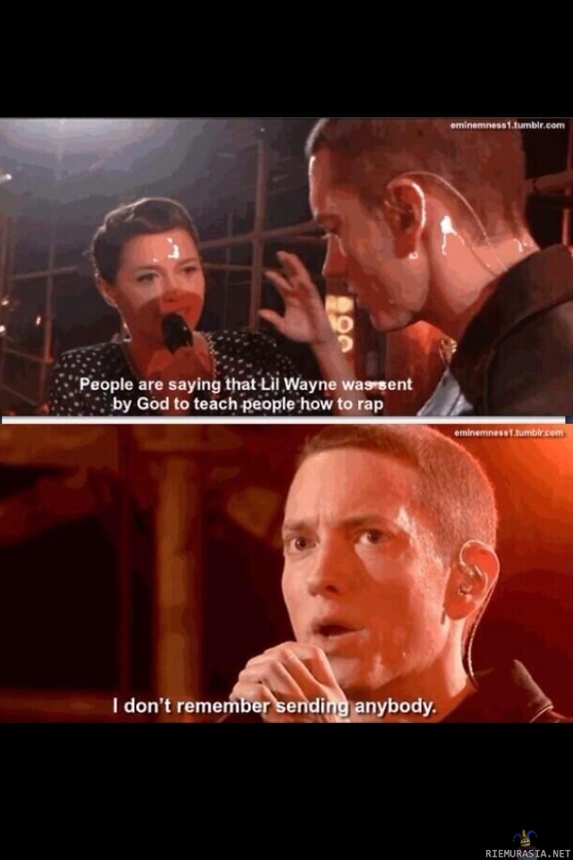 Why to be a king when you can be a God - Eminem