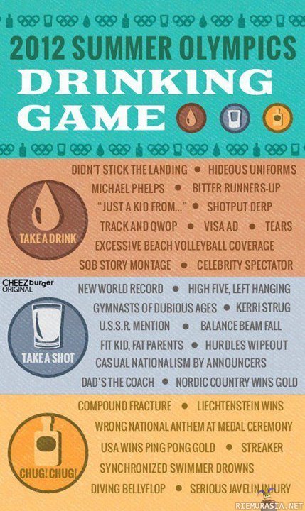 2012 summer olympics drinking game