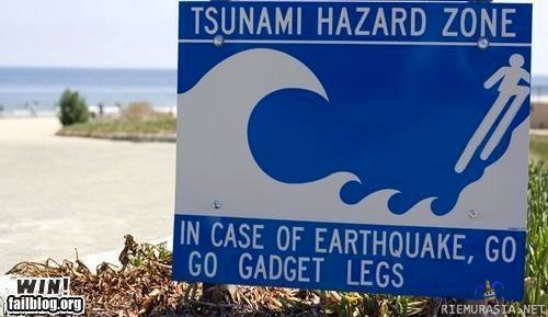 Tsunami hazard Zone - Go Gadget legs!