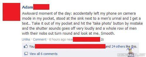 Awkward moment of the day