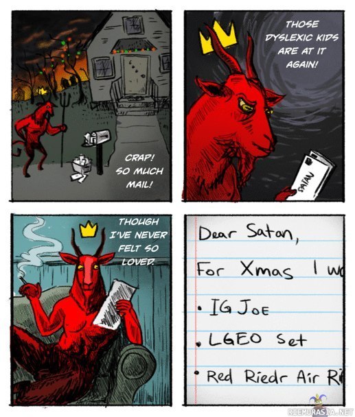 Lukihäiriöisten lasten kirjeet - dear Satan