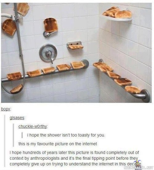 Shower is toasty