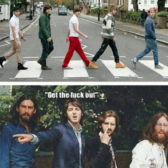 One Direction Abbey roadilla - painukaa nyt jo v*ttuun t. Beatles
