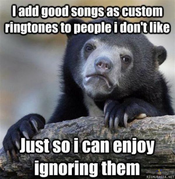 Custom ringtones to people i dont like