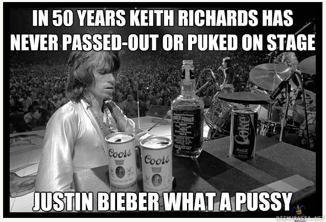 Keith Richards - 50-vuotta keikkoja ja ei koskaan ole laatannut tai sammunut keikalla