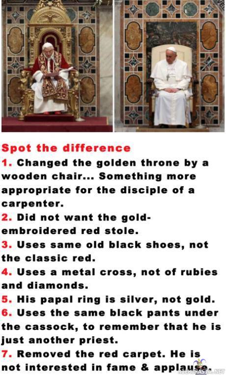 Pope Francis - spot the difference