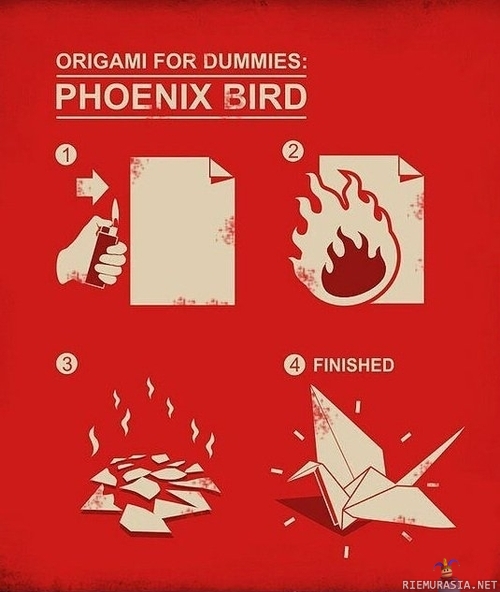 Origami for dummies - Phoenix bird