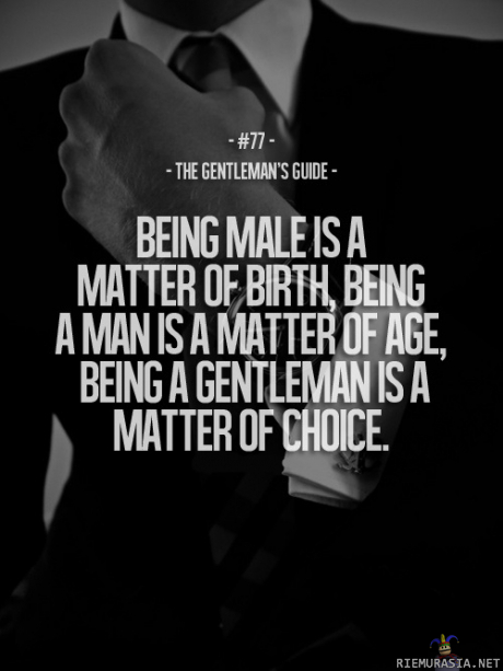 Being a gentleman