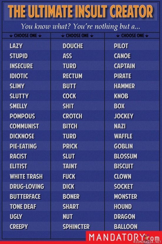The ultimate insult generator