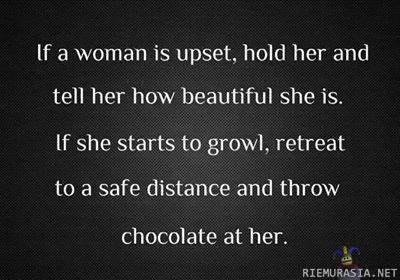 If a woman is upset