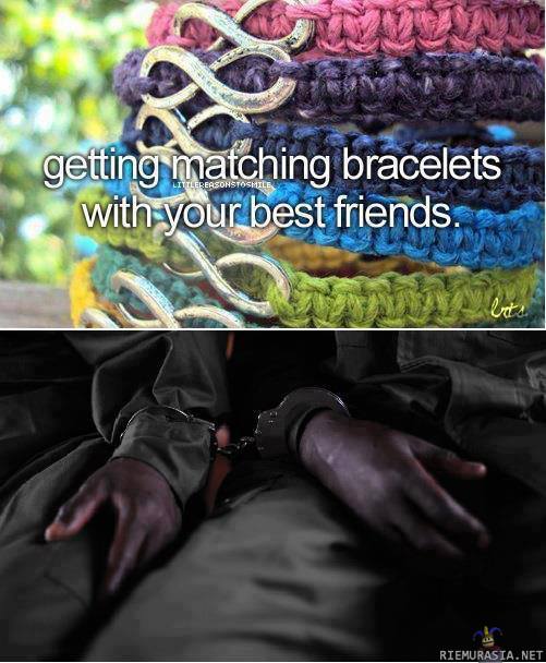 Matching bracelets with your best friends