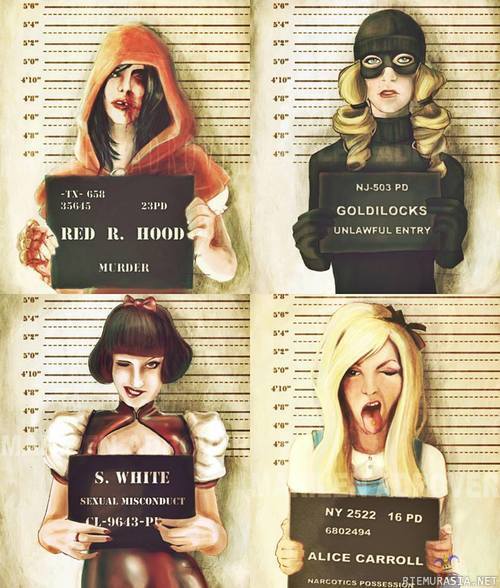 Fairytale mugshots