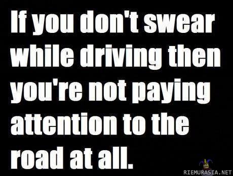 Swearing while driving