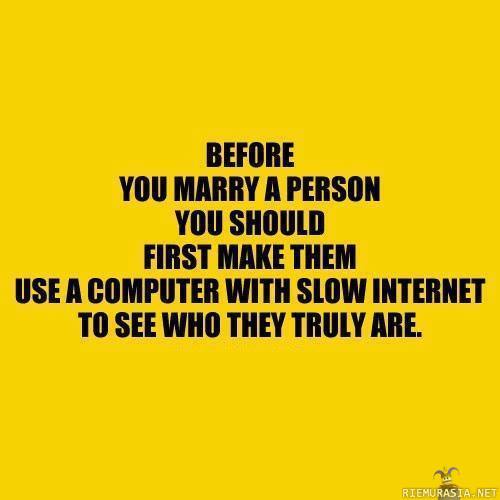 Before you marry a person