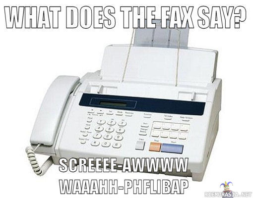 What does the fax say?