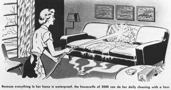 Vuonna 2000 kaikki on vedenpitävää - Vaimo voi pestä asunnon letkun kanssa.