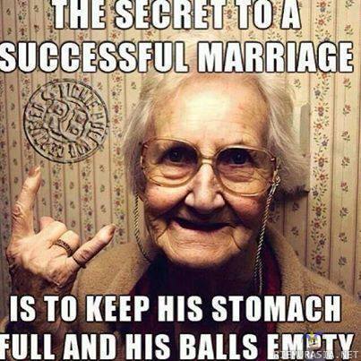Mummo kertoo onnellisen avioliiton salaisuuden