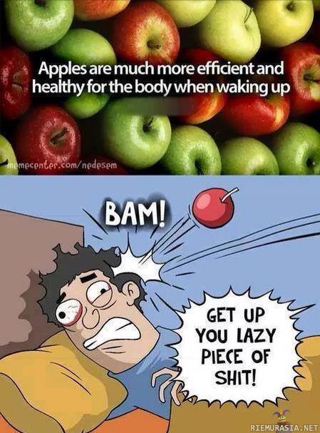 Omenat herättävät tehokkaasti