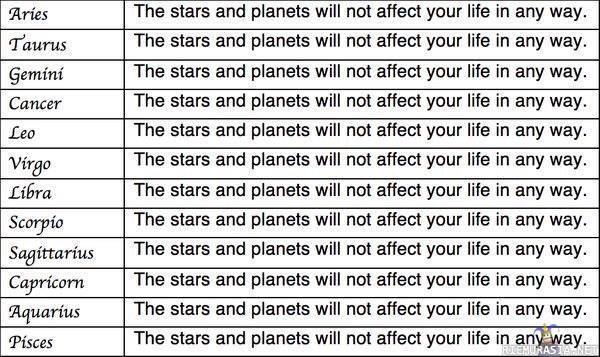 Paikkansa pitävät horoskoopit