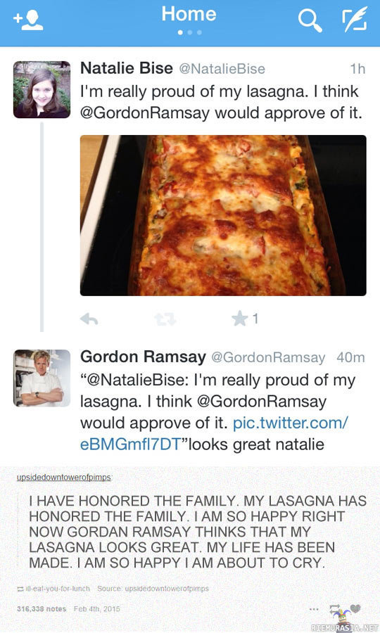 Gordon Ramsay hyväksyy tytön lasagnen - Tytön päivä pelastettu ja koko perhe saa olle ylpeä!
