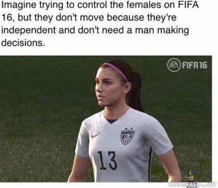 Fifa 16 ja naisjoukkueella pelaaminen