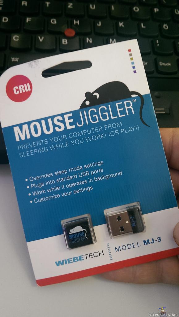 Mouse jiggler - lisävaruste uuvateille jotka eivät osaa säätää tietokoneidensa lepotilaan menoa