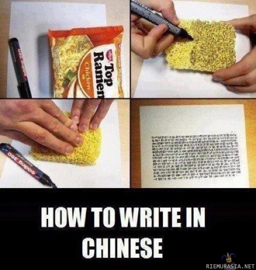 Kuinka kirjoittaa kiinaa