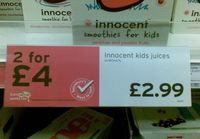 Innocent kids juices