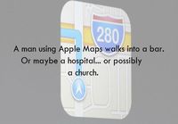 a man using Apple maps..