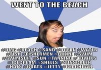 Facebook tyttö kävi rannalla