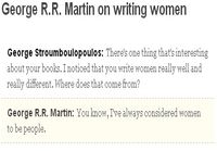 George R. R. Martin on writing women