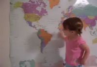 Pikkutyttö osaa hyvin maantietoa