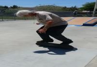 Old man skateboard tricks